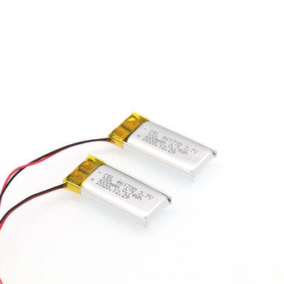 ULのセリウムが付いている5mm 3.7v 200mahリチウム イオン ポリマー電池の/li-po再充電可能な注文の電池