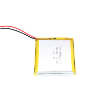 正方形の再充電可能なリチウム イオン ポリマー電池のパック3.7 V 3000mAh 11.1Wh