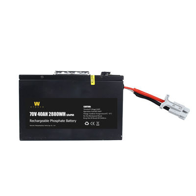 Bmsの黒いLifepo4 72V40Ahのリチウム イオン オートバイ電池
