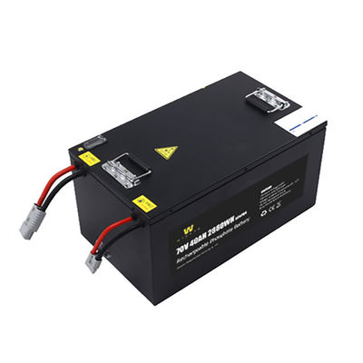 Bmsの黒いLifepo4 72V40Ahのリチウム イオン オートバイ電池
