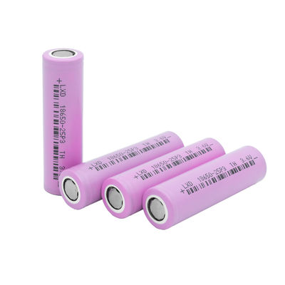 3C最高3.6v 2500mah 18650のリチウム イオン電池のリチウム円柱細胞